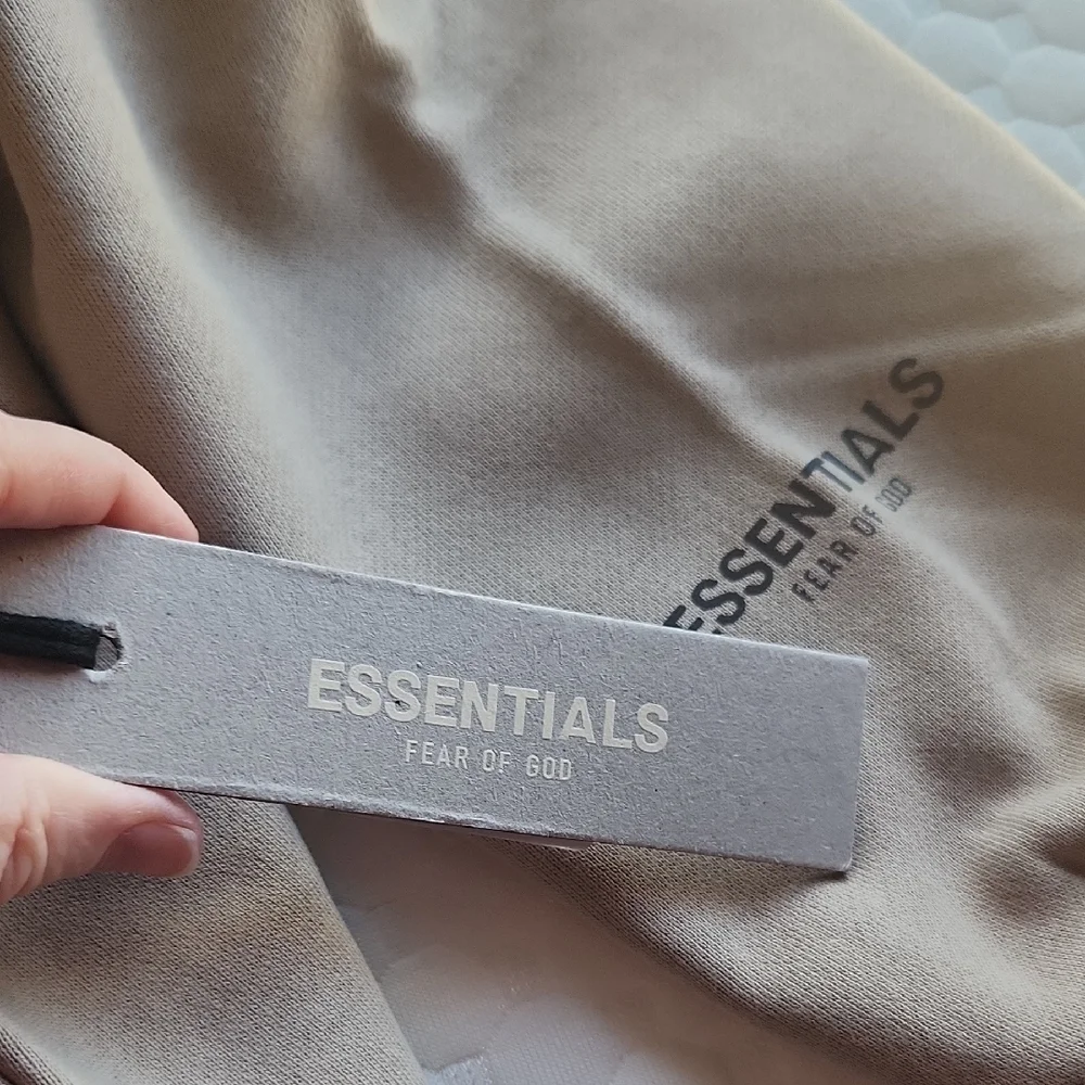 Fear of God Essentials Pullover Hoodie | Tan - Picture 9 of 13